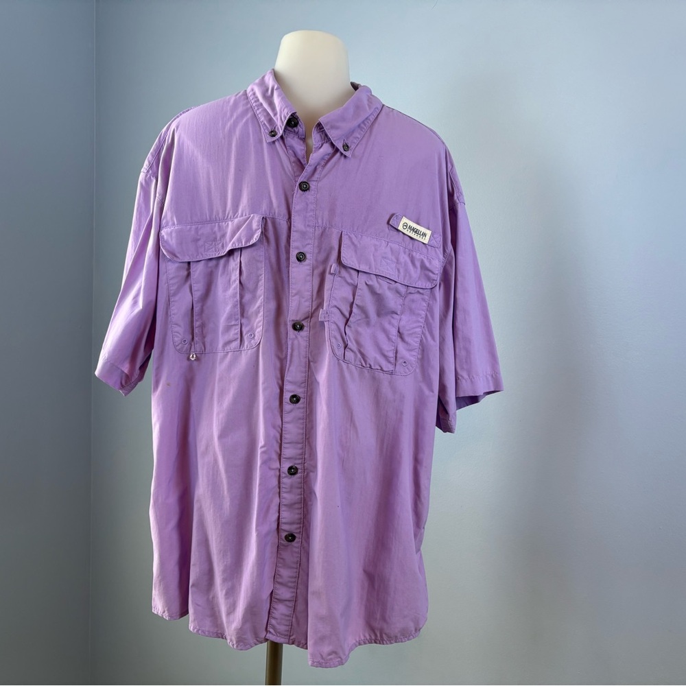 Magellan Outdoors Men's Purple Button Down Shirt